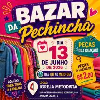 Igreja Metodista realiza Bazar da Pechincha com peças a partir de R$ 2,00