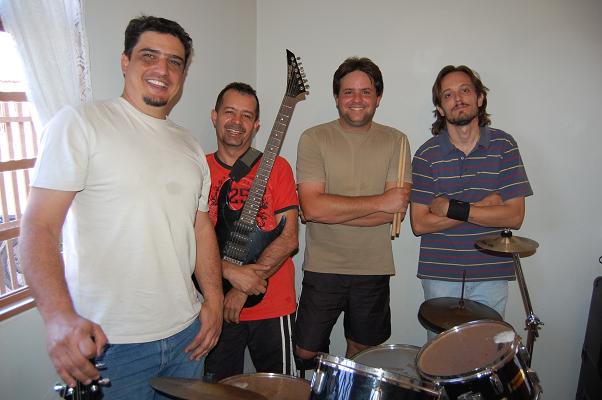 Os integrantes Plinio, Mário, Alexandre e Evandro do grupo Ritual Rock