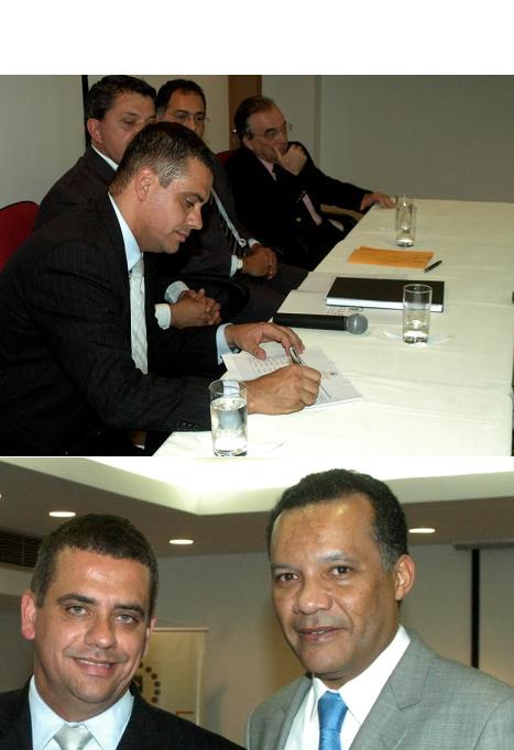 Os advogados da ABRAE Alexandre Bastos e Eraldo Pereira, este último é também jornalista da Globo. Fotos/ABRAE