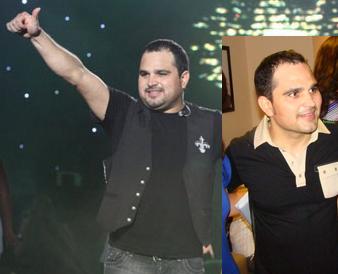 À esquerda, foto tirada em março de 2009. E à direita,  foto atual em que ele está 10kg mais magro.