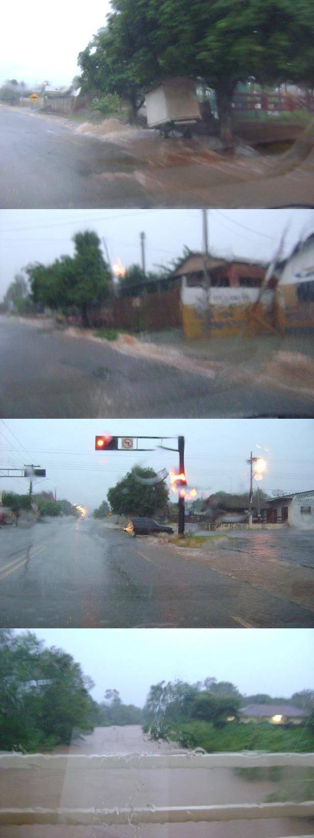 Chuva forte cai na cidade desde a madrugada. As imagens foram tiradas as 7h00.Guilherme C. Girotto
