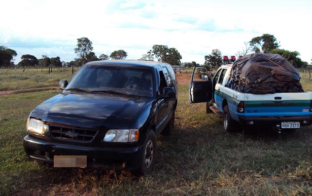Veículo que transportava a droga apreendida pela Polícia Militar AmbientalPMA