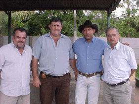 Paulo Perches, Sergio Cervoni, Sarara e Édio Amin.Arquivo