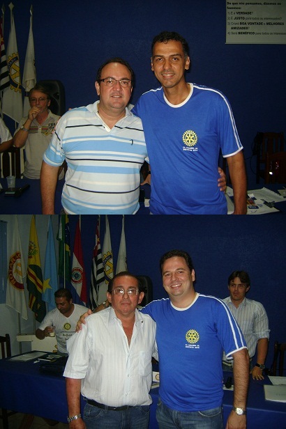 Novos sócios do Rotary: Marco Antônio e Sebastião Oliveira