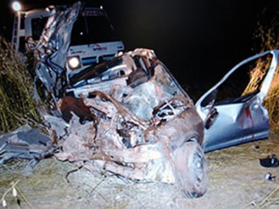 Como ficou o carro após acidente que matou Gilmar da Cunha Borges, o BrancoMidianews