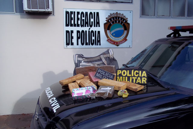 Quase 14 quilos de maconha apreendidos pelas polícias Civil e MilitarDepol