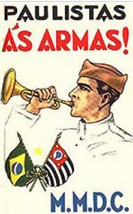  Cartaz convocando os paulistas para a revolução