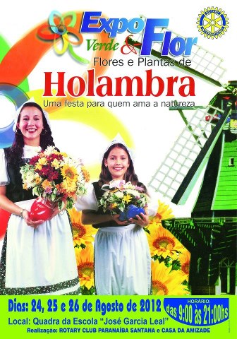 O Rotary Club Paranaiba Santa e a Casa da Amizade encerram hoje a promoção ExpoFlor, na Escola José Garcia Leal