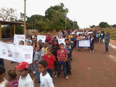 Os jovens de Indaiá do Sul, distrito de Cassilândia, também entraram na campanhaGabriel Wanderley de Mendonça