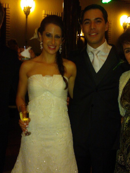 Os noivos Ana Carolina e Tiago (Foto Guilherme Girotto)
