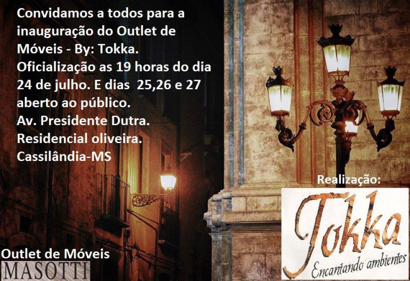 Denubis Morais de Oliveira está convidando todos os leitores do Cassilândianews para a inauguração neste mês de julho. Leia o convite.