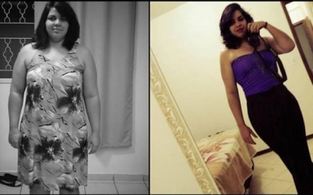 Vanessa antes e depois do "Diário Fitness" (Foto: Divulgação)