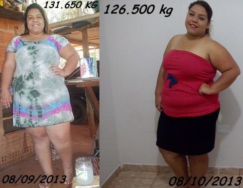 Em 1 mês, ela perdeu 5,150 kg. Parabéns, Amanda!!