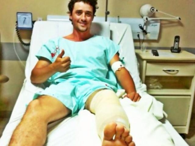 Ex-BBB quebrou a perna ao laçar boi fujão e deve ter alta no domingo; veja foto