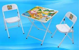 Mesa aço infantil com 02 cadeiras azul, rosa ou branco. Preço: R$109,00 à vista ou 10x R$10,90