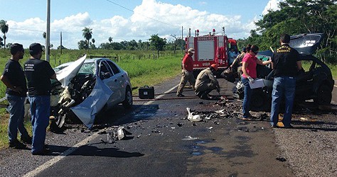 Tragédia que matou sete em estrada de MS ocorreu por volta das 14h desta quinta (Polícia Civil) 