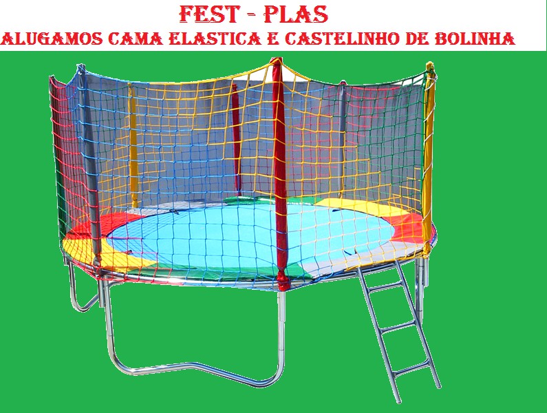 Fest Plas aluga castelo de bolinhas, pula-pula de 2 e 3 metros e painel de lona