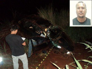 Adriano morreu no local do acidente. (Foto: Caarapó News)