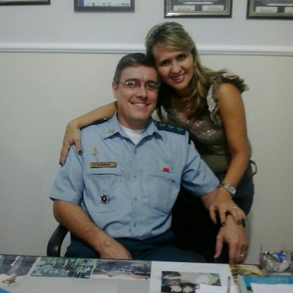 Major Josafá Dominoni e esposa Cida