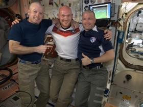 Foto: Nasa/ESA/Divulgação Astronautas acompanharam partida entre EUA e Alemanha