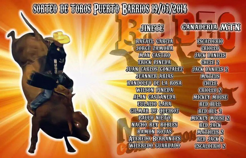 O cartaz da montaria hoje na Guatemala com o cassilandense Gilmar Queiróz ou Gilmar Garcia