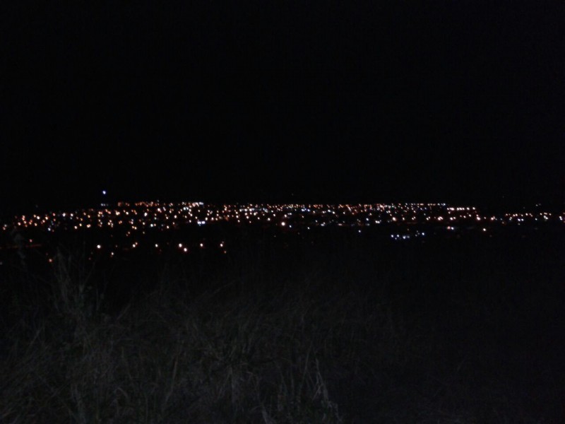 Cassilândia, vista do alto à noite.