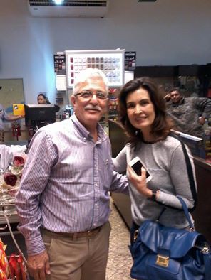 No Rio de Janeiro o cassilandense Paulo Mariano se encontrou com a jornalista global Fátima Bernardes. Coincidências da vida. Foto do Facebook