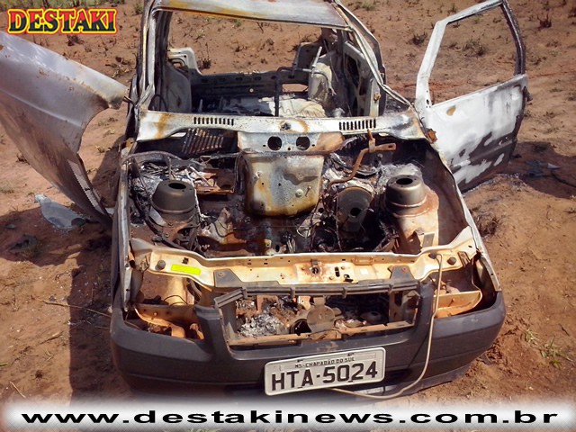 Veículo foi encontrado queimado e sem o motor