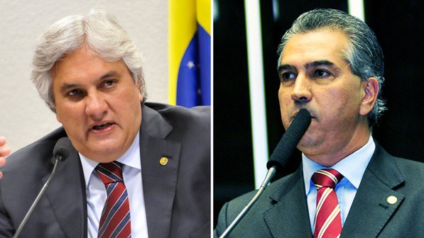 Delcídio Amaral (PT) e Reinaldo Azambuja (PSDB) (Divulgação/VEJA.com)