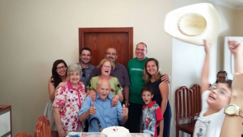 Inês Dantas postou em seu Facebook a festa dos 92 anos de Josafá Dantas. 