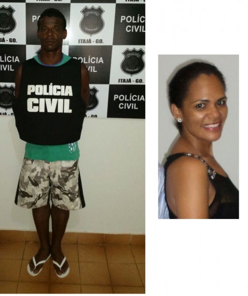 O suspeito Josivaldo e a vítima Eledjaine (Fotos: Polícia Civil de Itajá)