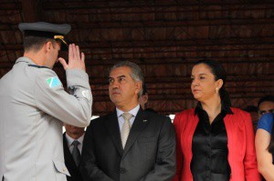 Governador acompanhado de sua esposa participam de evento em homenagem ao dia do bombeiro na Capital ( Foto - Marcos Ermínio)