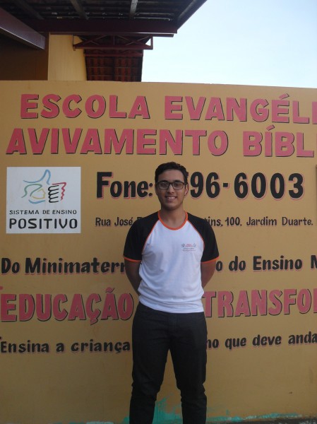 Samuel Gomes Duarte é aluno da Escola Evangélica
