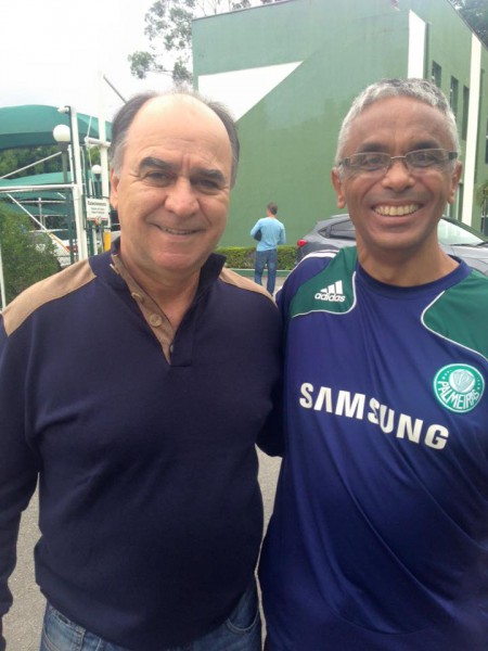 Eule José Oliveira e o técnico do Palmeiras