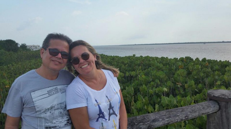 O casal Luis Humberto - Katia em Belém(PA). Foto Facebook