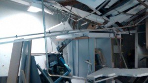 Agência bancária foi destruída em Selvíria. (Foto: Divulgação)