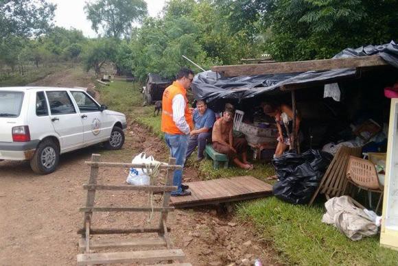 Quaraí - Famílias ficam desabrigadas depois da forte chuva no município de QuaraíDivulgação/Defesa Civil Rio Grande do Sul
