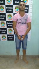 Wenderson Soares Pereira foi preso suspeito de tráfico, segundo a polícia. Foto: Polícia Civil de Cassilândia.