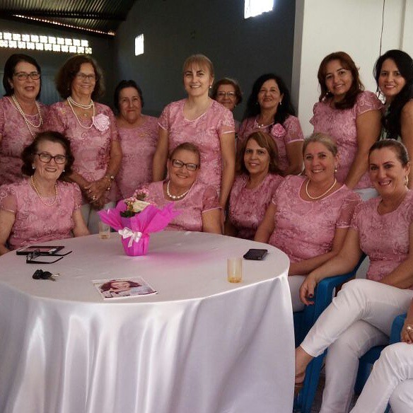 A Rede Feminina de Combate ao Câncer promoveu o Chá Rosa, ontem, na sede do Lions. Mais um grande sucesso. Na foto do Facebook de Márcia Aparecida Souza Olivieira, algumas das senhoras que auxiliaram no evento,