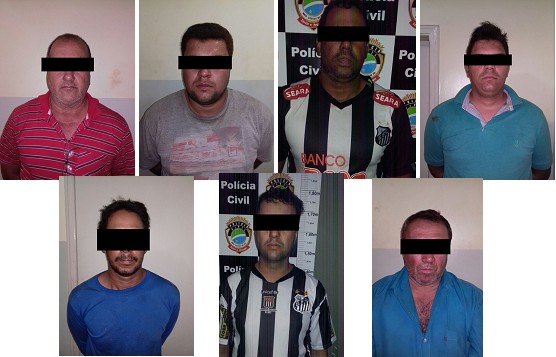 Operação Garapa: fotos dos 7 presos em Aparecida do Taboado