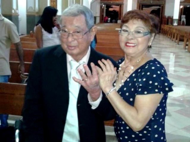 Seu Zé e dona Amélia, na comemoração de 50 anos de casados. (Foto: Reprodução Facebook)