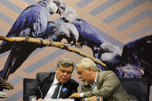 Brasília - O presidente do ICMBio, Rômulo Mello (direita),  teria um encontro hoje a tarde com o ministro Sarney Filho (esquerda)José Cruz/Agência Brasil