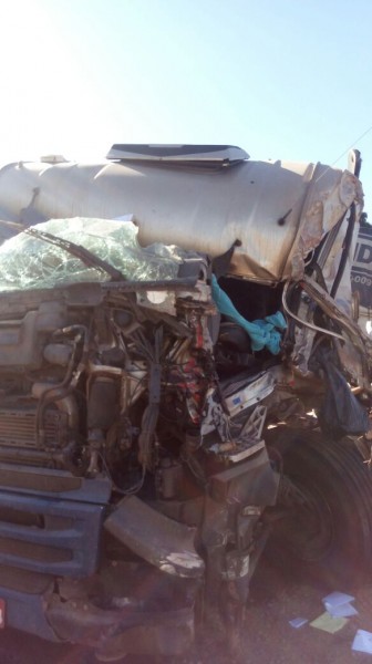 Fotogaleria: veja como ficou a carreta depois do acidente na BR 158