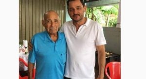 Joaquim Rosa e o filho Waldeli, prefeito de Costa Rica. Foto Assessoria PMCR