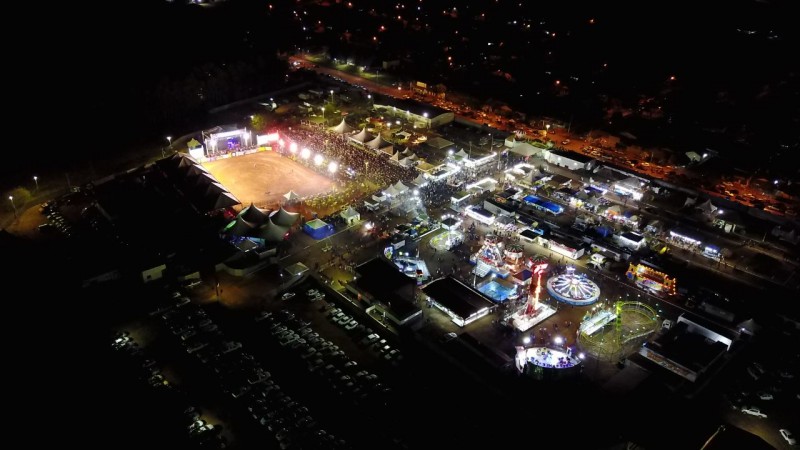 Imagem aérea da Expo Cassilândia 2017 (Foto: Vinicius Maldonado de Moura)