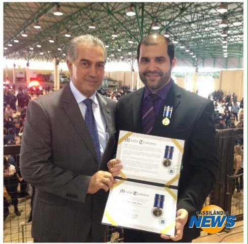 Em abril deste ano, Danilo Silva Moreira também recebeu das mãos do Governador Reinaldo Azambuja a Medalha Tiradentes. 