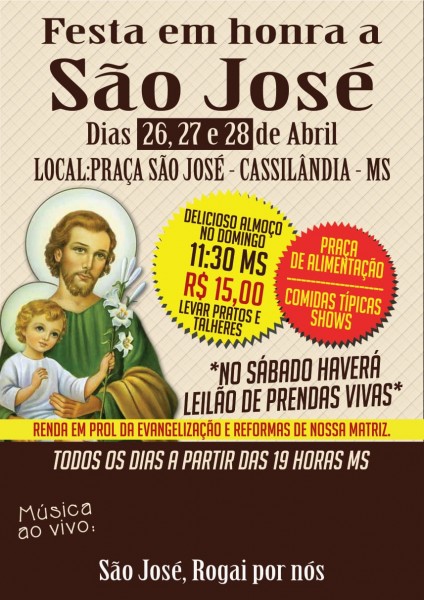 Confira a programação da Paróquia São José para a Semana Santa