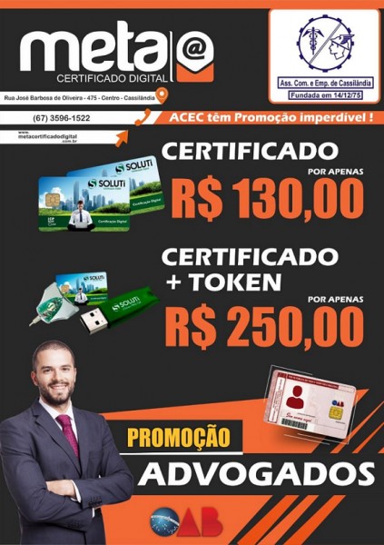 ACEC tem promoção imperdível de certificado eletrônico