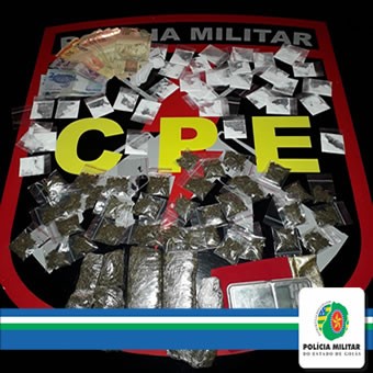 CPE do 4° CRPM apreende menor com grande quantidade de drogas em Itaberaí-GO