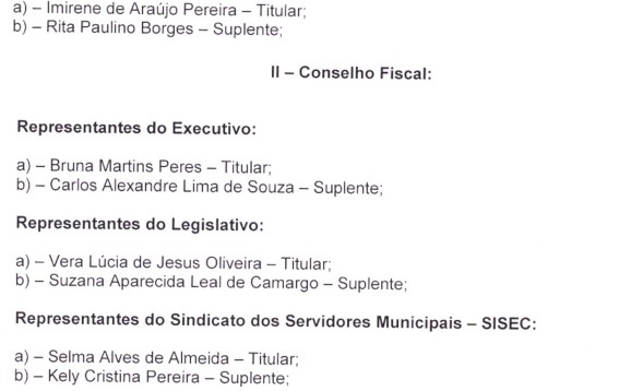 Prefeitura publica nome dos membros do Conselho Curador e Fiscal da Previsca